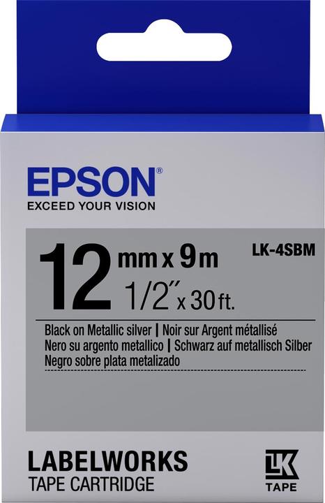 Produktbild Epson Etikettenkassette Lk-4sbm (1.20 cm, Schwarz)