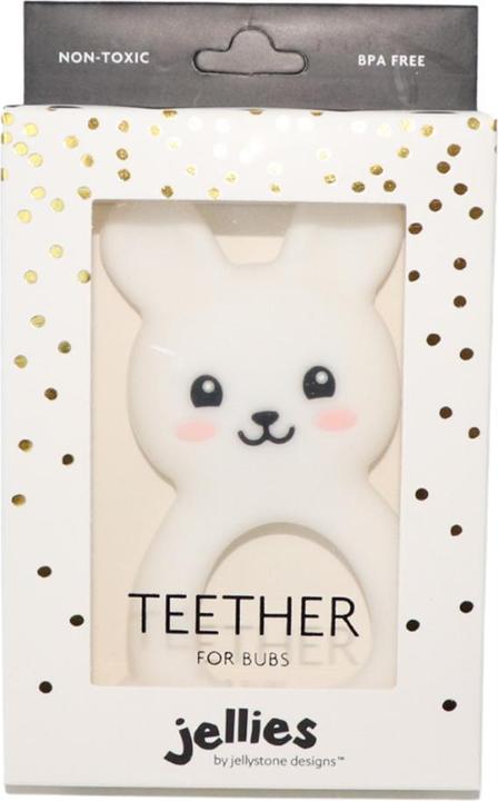 Immagine prodotto Jellystone Designs Coniglietto Teether - bianco (JSD0381)