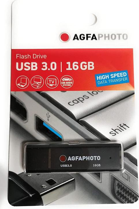 AGFAPHOTO USB 3.0 nero 16GB (16 GB, USB-C, USB 3.0)