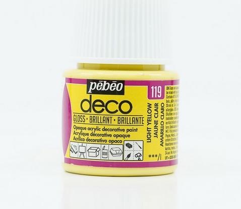 Produktbild Pebeo Deco Glänzende Acrylfarben (Hellgelb, 45 ml)