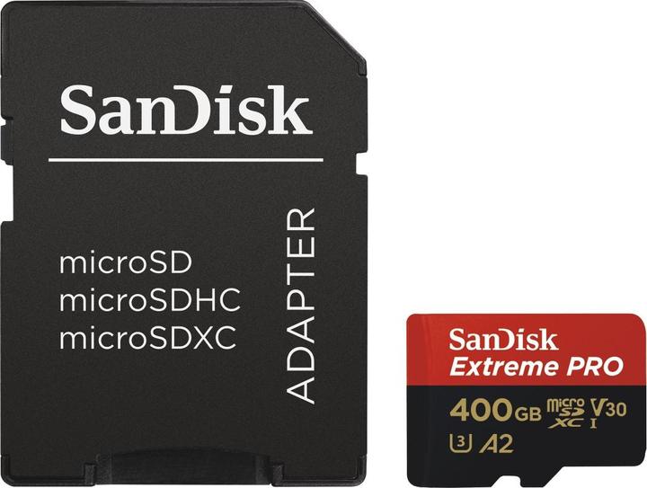 SanDisk Extreme Pro microSD A2 (400 GB, microSDXC, U3, UHS-I)