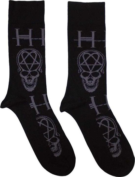 Actual product image Him Unisex Adult Heartagram Skull Ankle Socks (40.5 - 45.5)