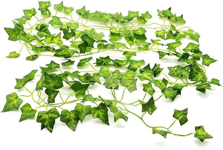 I Am Creative Deko Blumenranke Kunstblätter Girlande 12er Set (220 cm)