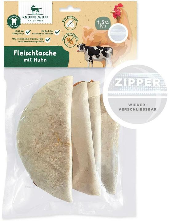 Knuffelwuff Kausnack Fleischtaschen 4 Stück ca. 320 g, TierbedÃ¼rfnis (4 Stk., 320 g)