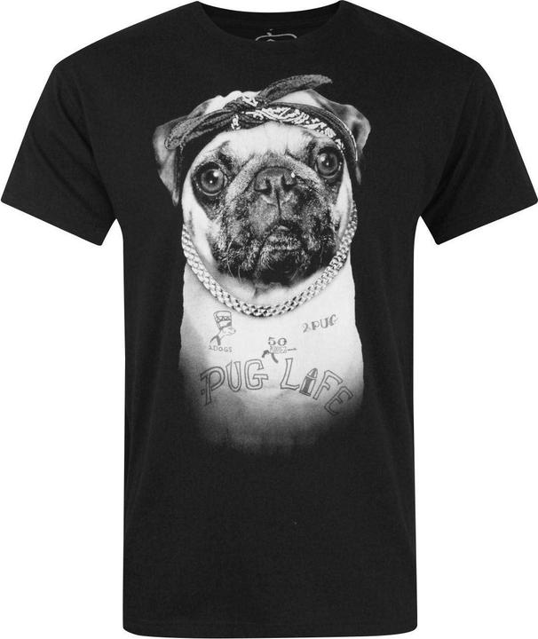 Immagine prodotto Goodie Two Sleeves Pug Maglietta Tupac Shakur Uomo (M)