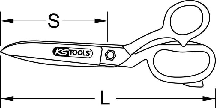 Image du produit KS Tools Ciseaux d'atelier universels (20 cm)