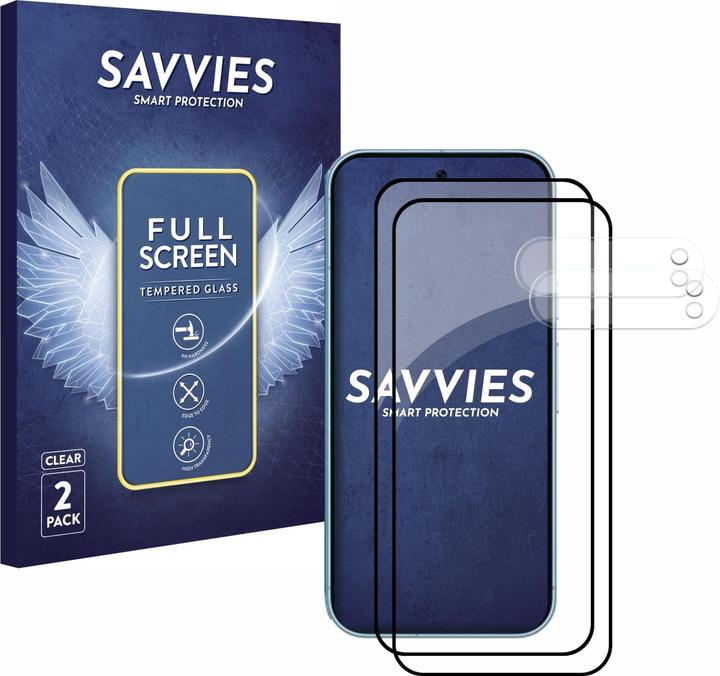 Actual product image Savvies Full-screen armoured glass screen protector (2 Piece, Google Pixel 9 Pro Fold)