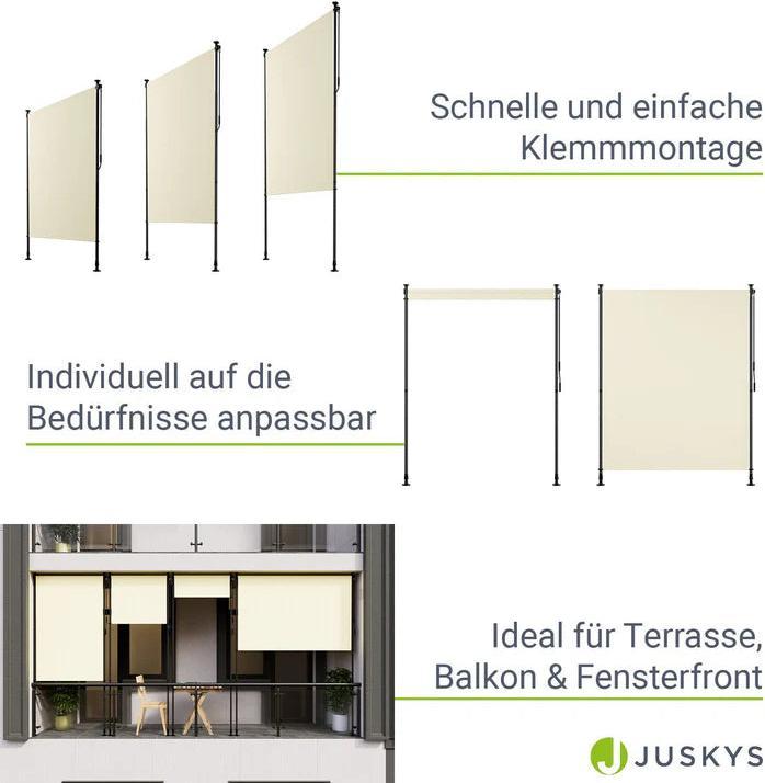 Actual product image Juskys Senkrechtmarkise Barbados (1.50 m)