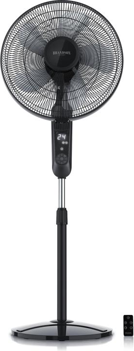 Produktbild Brandson Standventilator 45,5cm Ø, DC, leise, Fernbedienung, energiesparend, Oszillation, 25 Stufen, schwarz (60 dB)
