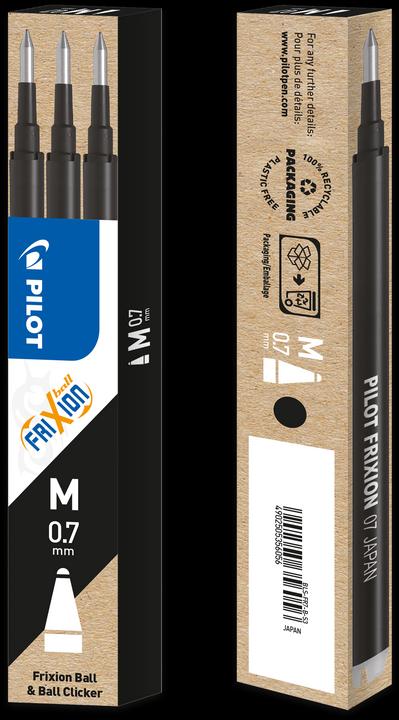 Image du produit Pilot FriXion (Recharger, Noir, 0.70 mm)