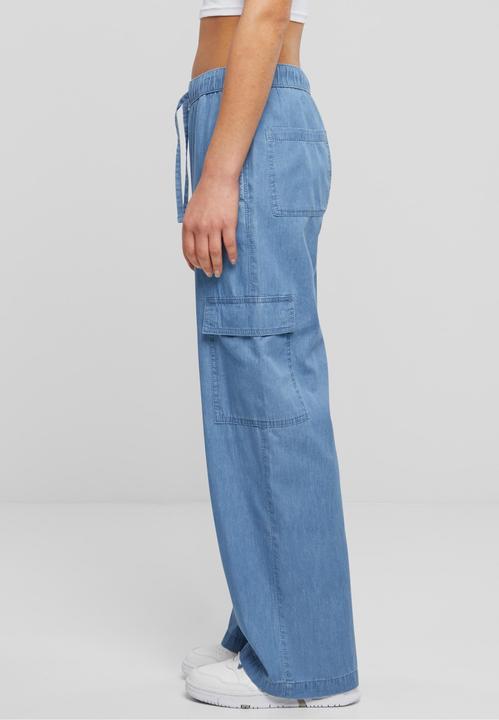Actual product image Urban Classics Ladies Light Denim Cargo Pants - 138401 (4XL)