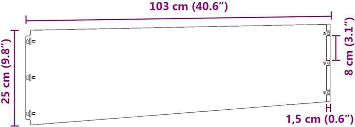 Image du produit VidaXL Bordure de pelouse 10 pcs. Vert olive 25x103 cm Acier laminé à froid Bordure de jardin (103 cm)