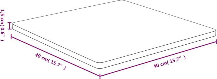 Actual product image VidaXL Douglas (40 x 40 x 1.5 cm)