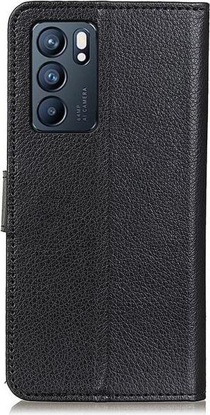 Actual product image MU Classic Litchi Leather Bookcover Series (Oppo Reno 6)