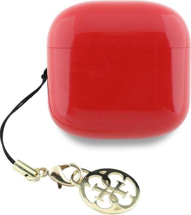 Actual product image Guess Glossy Effect Printed Classic Logo & Charm TWS headphones - red