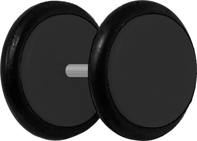 Produktbild Star Piercing Fake Plug schwarz mit O-Ring (Acryl, ohne Messing)