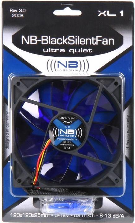 Actual product image Noiseblocker BlackSilentFan XL1 (120 mm, 1 x)