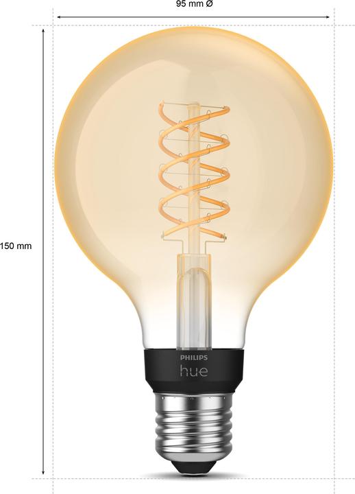 Immagine prodotto Philips Hue Tonalità Bianco BT (E27, 7 W, 550 lm, 1 x, G)