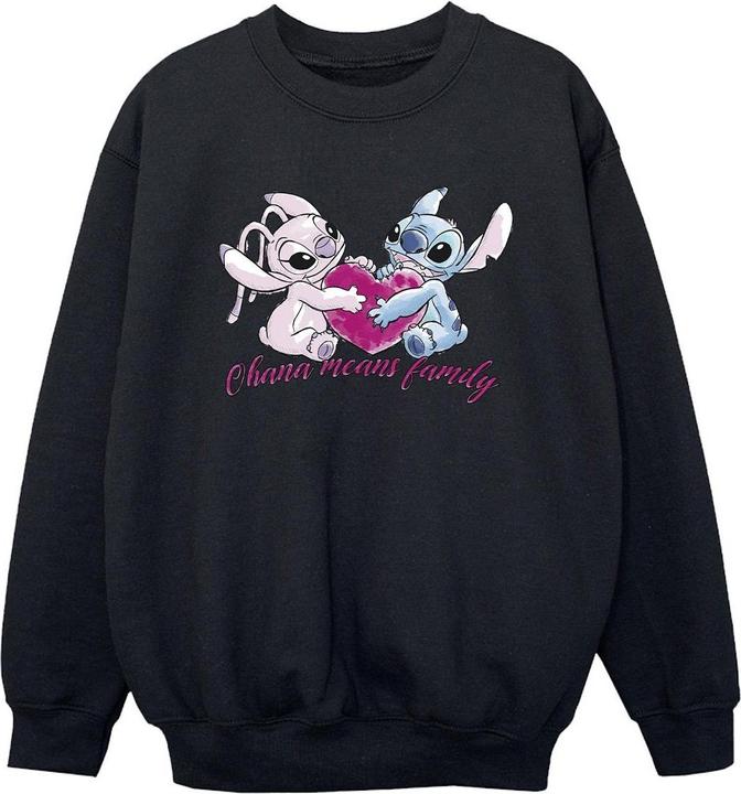 Disney Lilo And Stitch Ohana Heart With Angel Sweatshirt Jungen