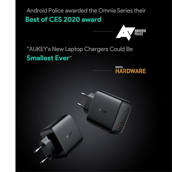 Actual product image Aukey Omnia PA-B4 GaN Charger (65 W)