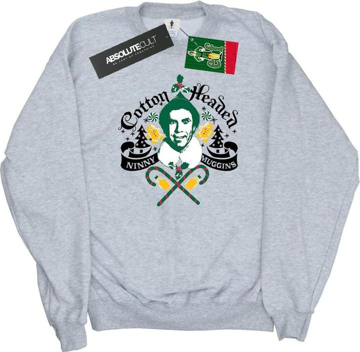 Actual product image Elf Womens/Ladies Headed Ninny Muggins Sweatshirt (S)
