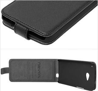 Produktbild Nevox RELINO Case for HTC One (M7) FLIP Tasche, black-grey, Blister (4250686401530) (OnePlus X)