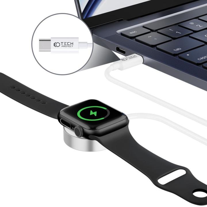 Actual product image Tech-Protect Ultraboost Magnetic Charging Type-C Cable 120cm Apple Watch White (2.50 W)