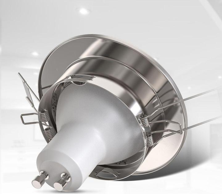 Image du produit B.K.Licht Set de lampes LED encastrées, nickel mat, 10xLED/GU10/5W (400 lm, GU10)