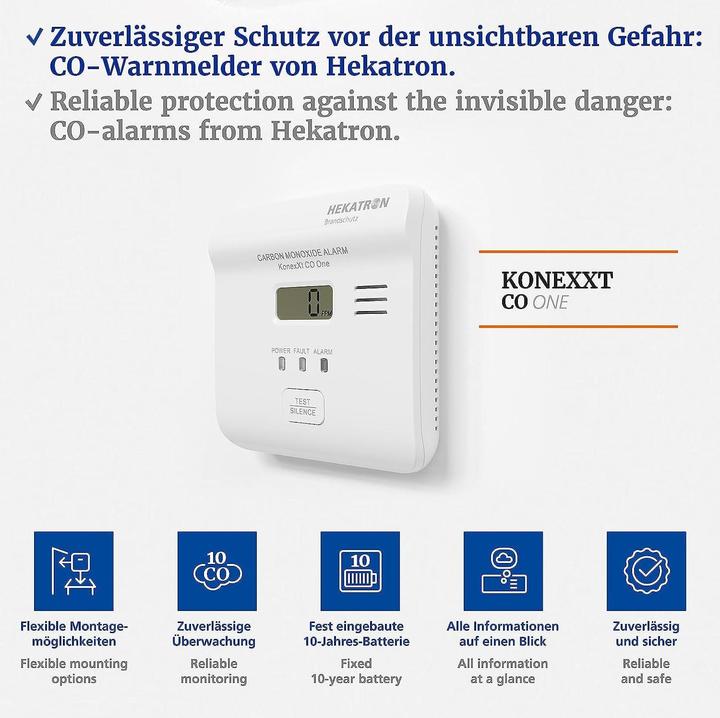 Produktbild Hekatron Kohlenmonoxid-Melder