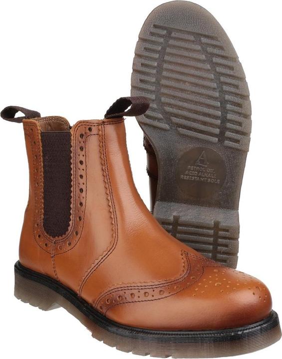 Actual product image Amblers Safety Mens Dalby Pull On Brogue Boots (48)