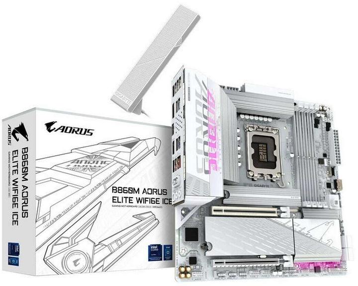 Produktbild Gigabyte B860M AORUS ELITE WIFI6E ICE (Socket S1, Intel B860, mATX)