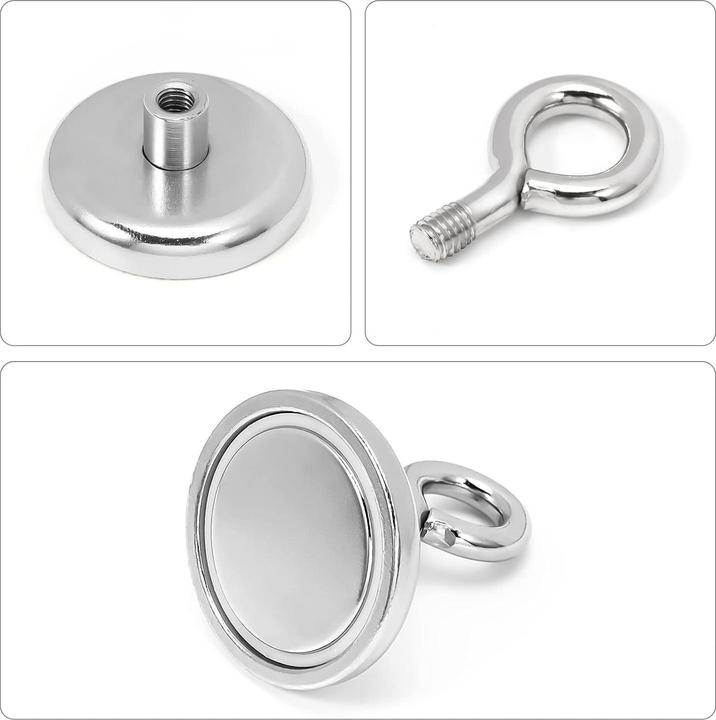 Image du produit Swissdetector Aimants à oeillet - Extra puissants - Ø 42 MM - Force 72.5 kg (X 1) (1 x)