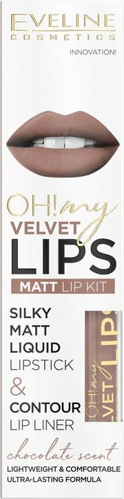 Eveline Oh My Lips Liquid Matt Lipstick&Contour Lip Liner Matte And Contour 4.5Ml+1Pc. 11