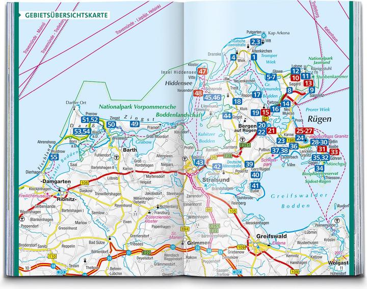 Actual product image Hiking guide Rügen, with Hiddensee and Fischland-Darss-Zingst, 55 tours with