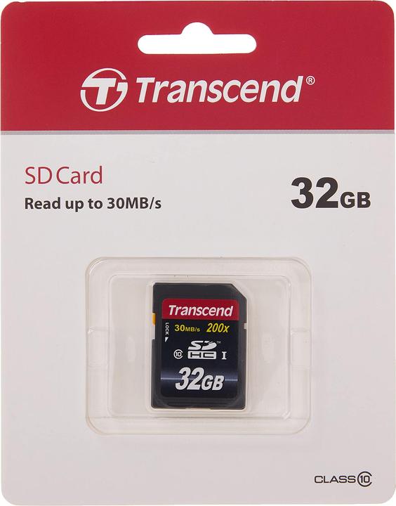Actual product image Transcend SDHC 200x (32 GB, SDHC, U1, UHS-I)
