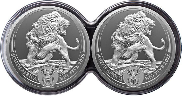 Image du produit South Africa Mint Silber Löwe Big Five Serie II - 2 x 1 oz PP-Set Doppelkapsel (999, 2025)