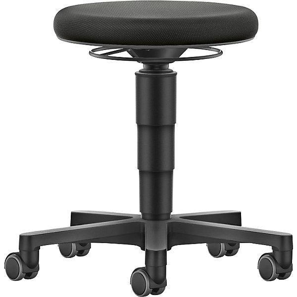 Image du produit Bimos Tabouret Allround, tissu, avec roulettes, anneau de couleur gris.
