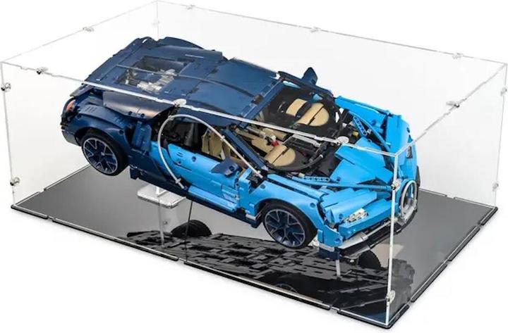 Actual product image iDisplayit Acrylic display XL for LEGO® 42083 Bugatti Chiron (With black base)