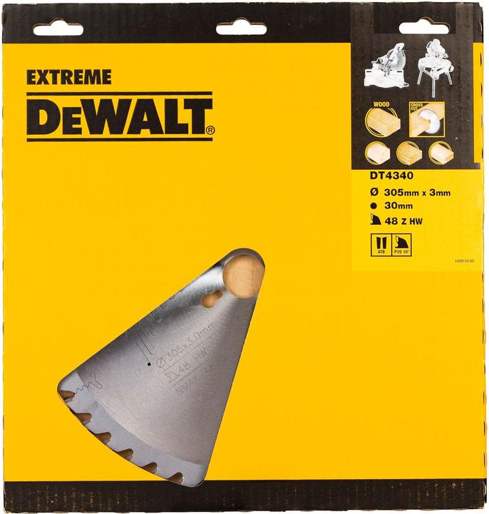 Actual product image DeWalt Stationary circular saw blade universal DT4340 cross sections