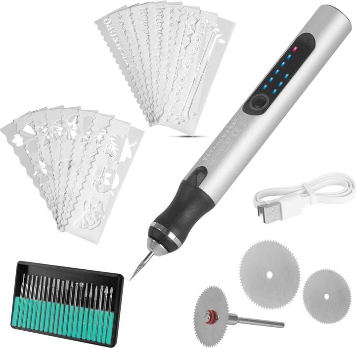 Produktbild DriSubt USB-Gravierstift UG-300 ST mit 8 W Akku-Gravierer | Gravurstift