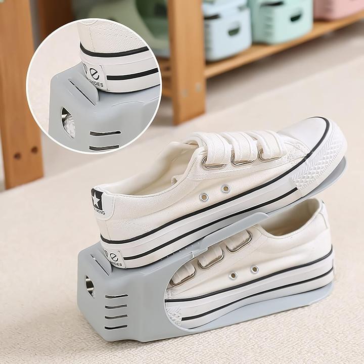 Produktbild ASMI 1 Stück Schuhstapler, Schuhaufbewahrung, Schuhfach Grau