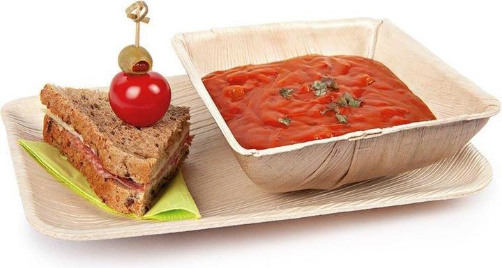 Actual product image Naturestar Organic plate rectangular palm leaf (200 x)