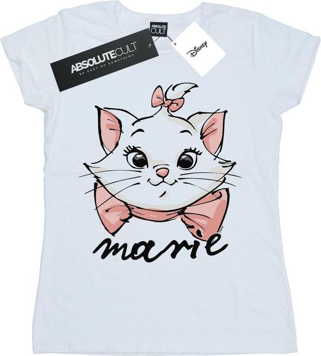 Actual product image Disney Womens/Ladies The Aristocats Marie Sketch Face Cotton T-Shirt (XL)
