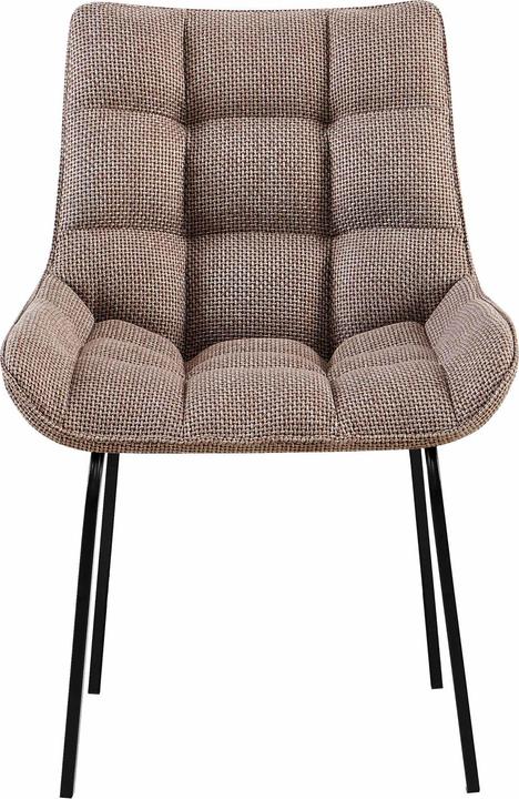 Image du produit Swisshandel24 Chaise Saranda Tissu noir, brun terra