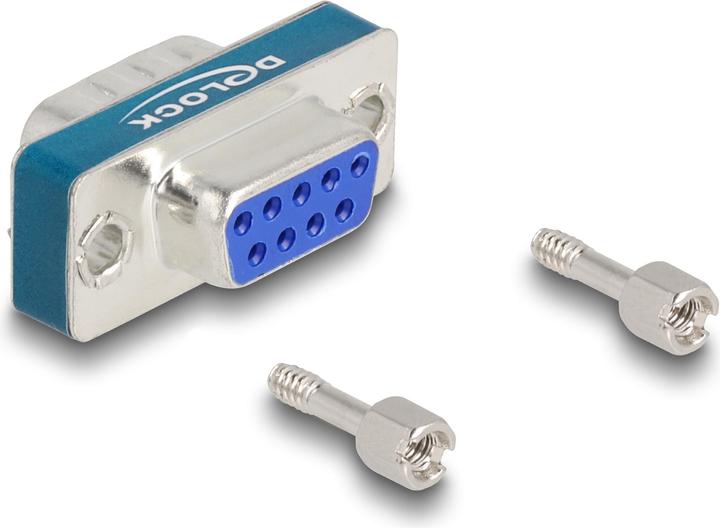 Actual product image Delock HF/EMI interference suppression filter D-Sub 9 pin plug to socket with low-pass inductive (0.03 m)