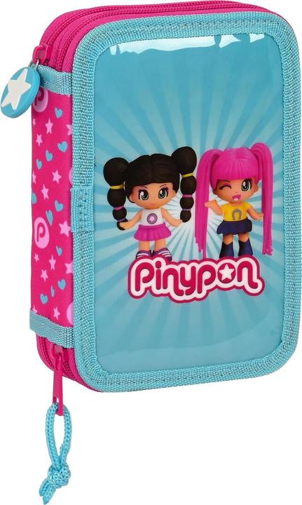 Produktbild Pinypon Doppel-Federtasche Blau Rosa 12.5 x 19.5 x 4 cm (28 Stücke)