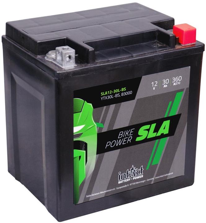 Actual product image Intact SLA12-30L-BS Bike-Power SLA 30Ah Motorcycle Battery (DIN 83000) (12 V, 30 Ah, 360 A)