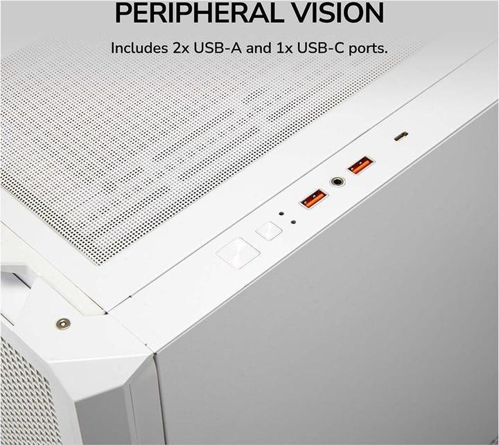 Immagine prodotto Cougar MX600 White | Case PC | Mid Tower / Pannello frontale in rete / 3 ventole da 140 mm + 1 ventola da (mATX, SSI CEB, Mini-ITX, ATX)