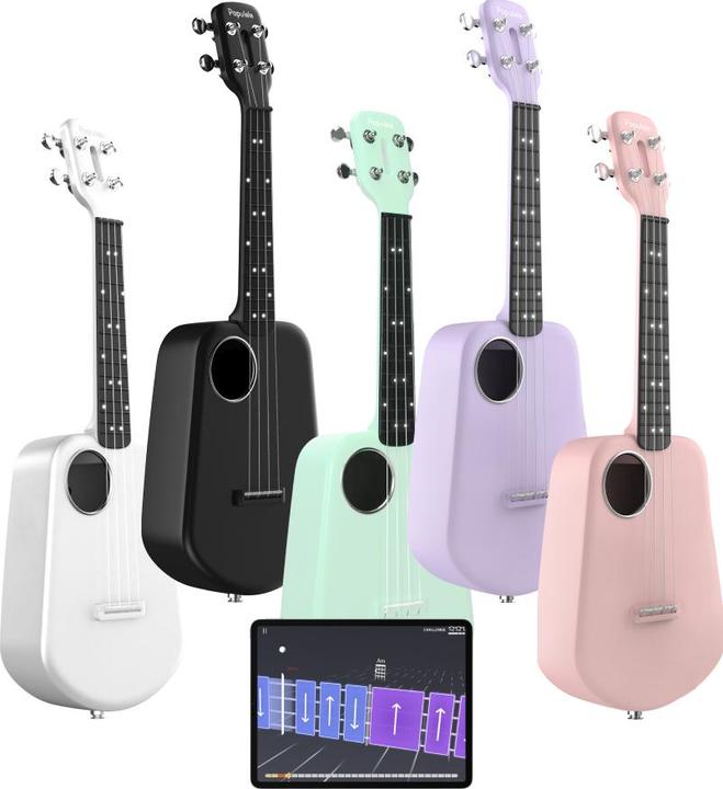 Actual product image Popu Music Ukulele Populele 2 Silver (Acoustic)