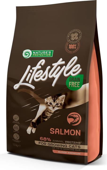 Produktbild Natures Protection Grain Free mit Lachs, 1.5 kg (Junior, 8 Stk., 1500 g)